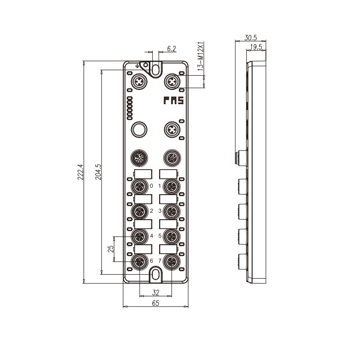 支持 EtherCAT 主站、8端口、IO-Link主站、Class A、006B18